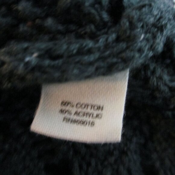 Ruff Hewn Sweater Cowl Neck Deep Pinewood Green Crochet Size M Y2K Romantic $79 - Picture 7 of 7